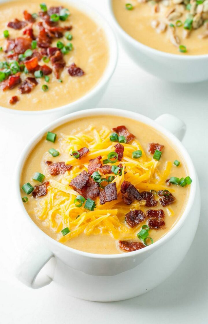 Instant Pot Butternut Cauliflower Soup.